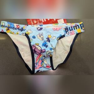 Men's Cartoon Print Briefs - Blue
